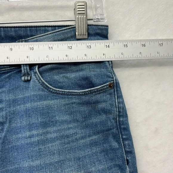 Abercrombie & Fitch Jeans Women's Sz 25 Blue Harper Ankle Cropped Raw Hem Denim - Picture 3 of 12